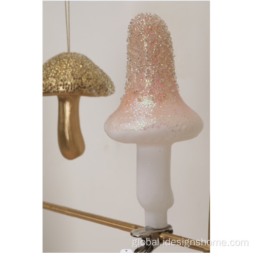 Champagne Christmas Ornaments Mushroom Glass Christmas Tree Ornament Factory
